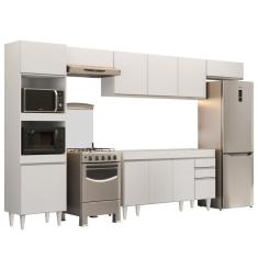Armário De Cozinha Modulada 5 Peças Cp13 Balcão Branco - Lumil