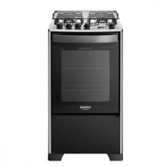 Fogão 4 Bocas Com Mesa Inox Dako Magister Preto Bivolt
