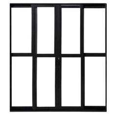 Porta Sacada 4 Folhas de Alumínio Linha 25 210x180 - Esquadrias Bergam