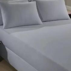 Lençol Casal com Elástico Micofibra 180 fios - JH, cinza