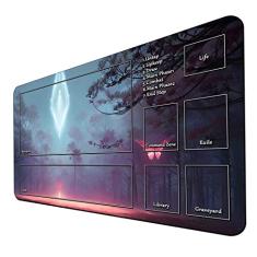 MTG Game Playmat, TCG Play Mat for MTG TCG 24 x 14 inches Trading Card Inked Game Playmats with Storage Bag Smooth Rubber Surface Battle Game
