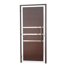 Porta Lambril Com Friso Com Puxador Super 25 210cm X 80cm Brimak Mix Corten