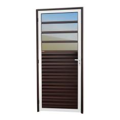 Porta De Cozinha Super Vidro Reflex 210cm X 86cm Brimak Mix Corten