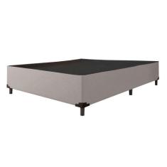 Cama Box Casal 1,38M Com 38Cm De Altura Suede Prince Cinza - KHIARA