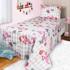 Jogo de Cama Solteiro Lençol Infantil 3 Peças Estampado - BF Colchões,