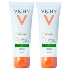 Vichy Idéal Soleil Purify Kit com 2 Unidades – Protetor Solar Facial FPS70 – 40g Kit-Unissex