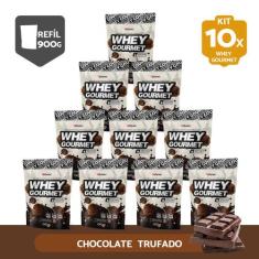 Kit 10X Whey Protein Gourmet 907g Refil - FN Forbis Nutrition, Único, 