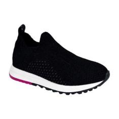 Tênis Klin Walk Mini Calce Fácil 216119 Preto Pink-Unissex