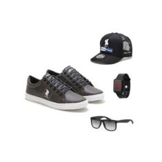 Tênis Polo Masculino + Boné + Relógio + Óculos-Masculino