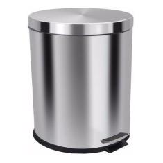 Lixeira Com Pedal 30 Litros Aço Inox Cesto Interno Removível - JSN