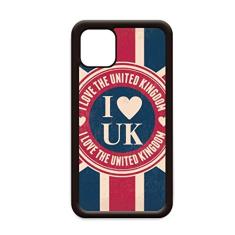 Capa I Love The United Kingdom Union Jack UK Flag para iPhone 12 Pro Max para Apple Mini Mobile Case Shell