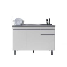 Balcão Gabinete de Pia sem Tampo 120cm 3 Portas Pop - Nathan Móveis