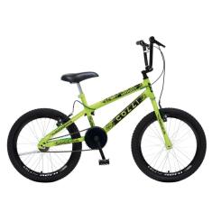 Bicicleta Infantil Aro 20 Max Boy Cross Freio V-Brake Amarelo Neon Colli