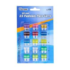 Kit Com 15 Fusíveis Para Carro Western