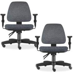 Kit 02 Cadeiras de Escritório Giratória Executiva Ergonômica Sky L02 L
