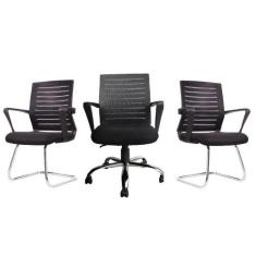 Conjunto com 1 Cadeira Diretor e 2 Cadeiras Interlocutor Pelegrin PEL-