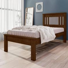 Cama De Solteiro  Com Colchão Macaé Malbec Off White