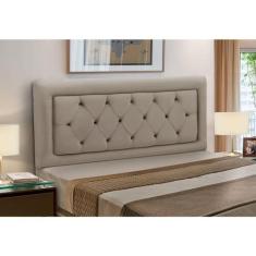 Cabeceira Cama Box Estofada Madeira Queen Size Belinha Reta - D'Julia,