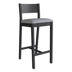 Banqueta Assento Estofado Madeira Maciça Manu - Ease Móveis