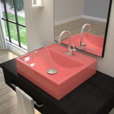 Kit Cuba Q39 Com Torneira 1198 Metal E Válvula Click 1 Pol. 1/2 Rosa