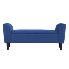 Recamier Bau Malibu 1,40m Suede Azul Marinho - Inova Decor