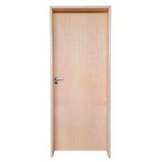 Kit Porta De Madeira Lisa Curupixá 210x82cm Batente 14cm Uniportas