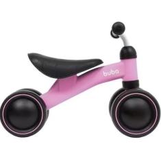 Bicicleta De Equilibrio Buba 4 Rodas Para Bebe Rosa