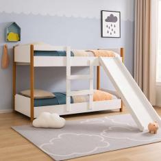 Beliche Flora Infantil com Escorregador cor Branco com Nature - Anyben