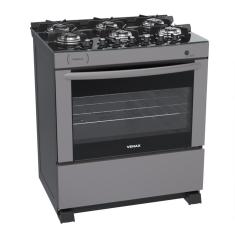 Fogao a Gas 6 Bocas Venax Delplus Vitreo BL Grafite