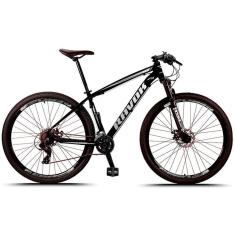 Bicicleta Aro 29 Freio A Disco 24 Velocidades Alavanca Suspensão Cor: Cinza Tam: 17&quot;