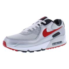 NIKE Tênis masculino Air Max 90 PRM, Pó de fóton vermelho universitário, 42