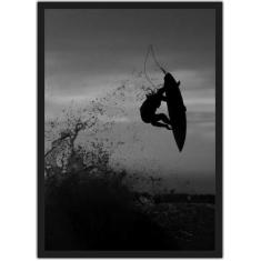 Quadro Decorativo Surf Surfista Praia Onda Mar Decorações Salas Quarto