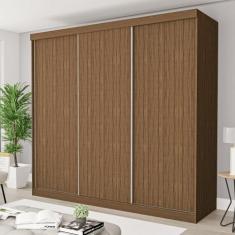 Guarda Roupa Casal Premium Itália 205,9cm 3 Portas 4 Gavetas Espresso 