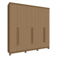 Guarda Roupa Casal 6 Portas em MDF New Honduras Móveis Rimo, Jequitibá