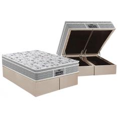 Cama Box Baú Queen: Colchão Anatômico Probel D45 / Ep Plus + Base Clean(158X198)