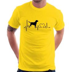 Camiseta Cachorro Batimentos Cardíacos - Foca na Moda, Amarelo, P