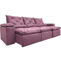 Sofá Retrátil Reclinável Para Sala 2,70m Confortavel Athenas Premium -