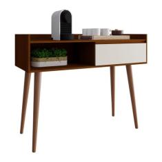 Aparador Balcão Retrô Clássico Freijó com Off White - MoveisAqui