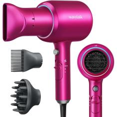 Secador de cabelo Wavytalk Negative Ions 1875W com acessórios Fuchsia