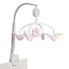 Móbile Musical Passarinhos Quarto Bebê Menina - Potinho de mel