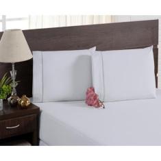 Jogo de Lençol Queen 3 peças Percal Ponto Palito 400 fios - Bella Soro