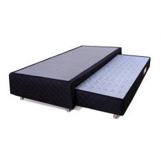 Cama Box Solteiro + Colchão Auxiliar Espuma D28 Bicama BF Colchões 88x