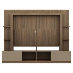 Rack Estante com Painel Tv 65 e 2 Portas Oslo Madeirado