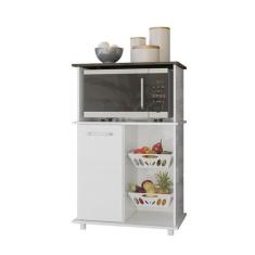 Balcão Fruteira Malu 1 Porta Branco UV/Branco UV - Nicioli - Multi Móv