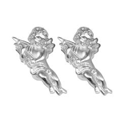 Enfeite de Natal Anjos NTA1084 Prateado - Rio de Ouro