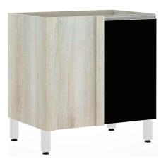 Balcão de Cozinha sem Tampo de Canto Reto Luciane 80cm 1 Porta Lis Luciane Móveis