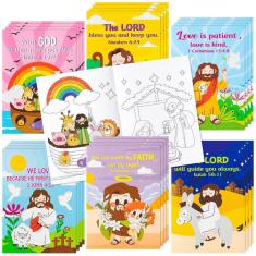 Livro de colorir ANGOLIO Christian Religious para crianças, 24 unidades