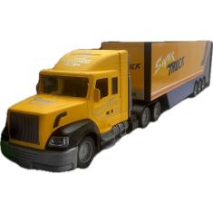 Caminhão Miniatura com Carreta Amarelo 60cm JS898-29B - Dorémi