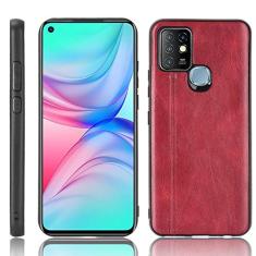 Capa adequada para Infinix Hot 10, capa de celular estilo couro, proteção robusta 360° protege seu telefone capa de cor retrô para Infinix Hot 10