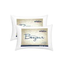 Travesseiro Bonjour Ortobom - Kit com 2 Unidade Padrão 70 x 50 - Lalu 
